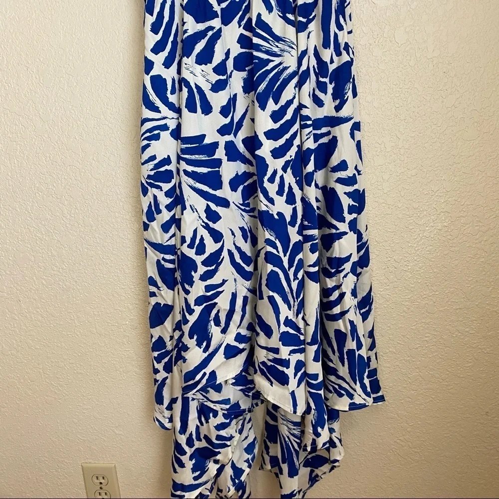 Alexis For Target Botanical Blue Asymmetric Dress XS - Picture 12 of 12